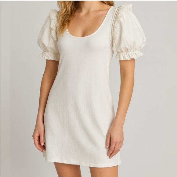 sundays Dresses & Skirts - Sundays Coconut Milk Puff Sleeve Veda Mini Dress